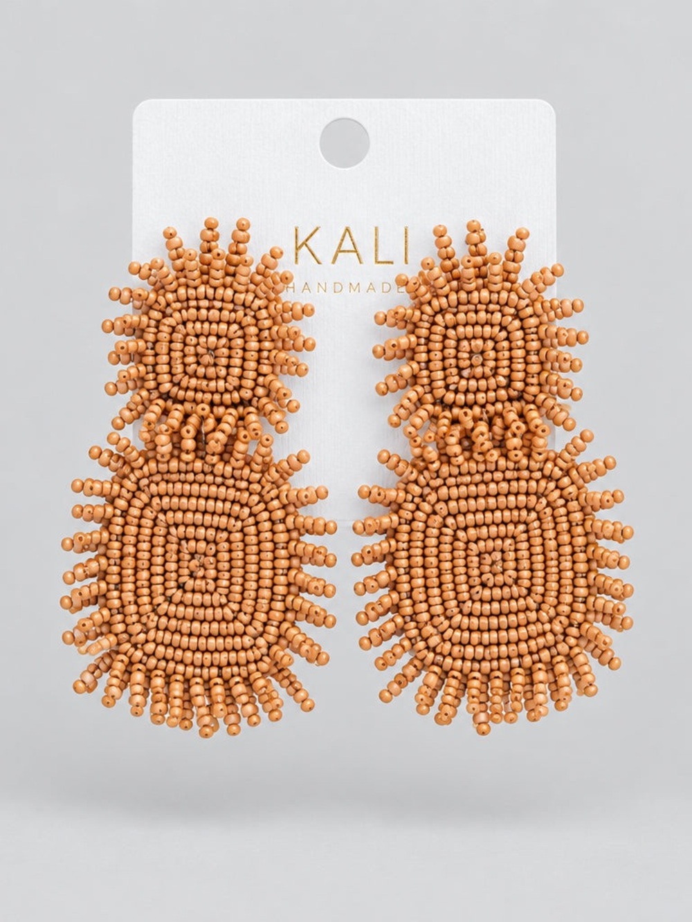 Brown Candy Beaded Earrings